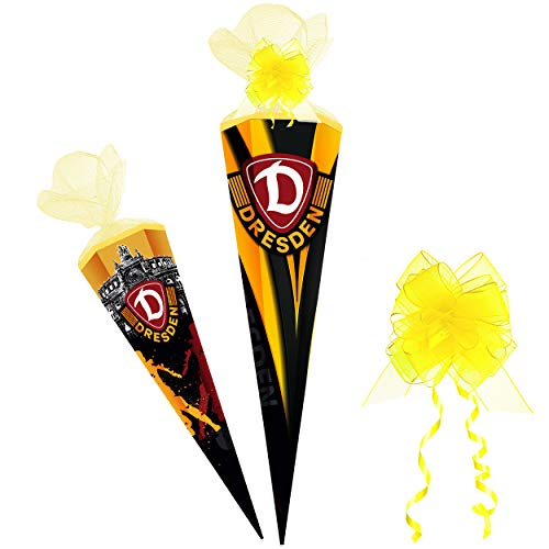 alles-meine.de GmbH Schultüte - SG Dynamo Dresden/SGD Fußball - 50 cm - 6 eckig - incl. Schleife - Tüllabschluß - Zuckertüte - mit/ohne Kunststoff Spitze - Schultütenschleife.. von alles-meine.de GmbH