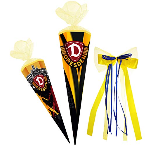 alles-meine.de GmbH Schultüte - SG Dynamo Dresden/SGD Fußball - 50 cm - 6 eckig - incl. große Schleife - Tüllabschluß - Zuckertüte - mit/ohne Kunststoff Spitze - Schultütensc.. von alles-meine.de GmbH