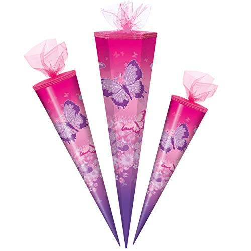 alles-meine.de GmbH Schultüte - Schmetterlinge - 85 cm 6-eckig - mit/ohne Kunststoff Spitze - Tüllabschluß - Zuckertüte - für Mädchen Schmetterling rosa pink Blumen geblümt alles-meine.de GmbH Schultüte - Schmetterlinge - 85 cm 6-eckig - mit/ohne Kunststoff Spitze - Tüllabschluß - Zuckertüte - für Mädchen Schmetterling rosa pink Blumen geblümt von alles-meine.de GmbH