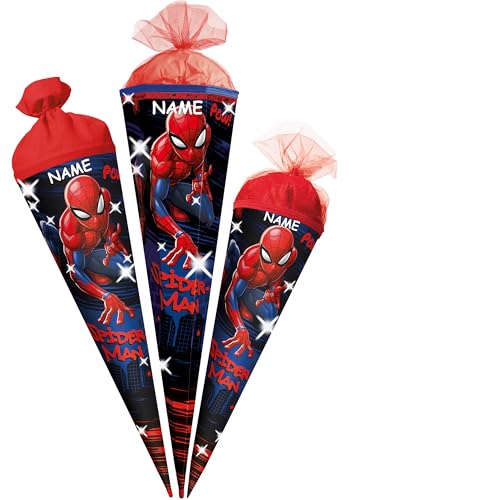 alles-meine.de GmbH Schultüte - Spyderman - 35-100 cm - Größe wählbar - Holzspitze wählbar - inkl. Name - Zuckertüte - Tüll - oder Filzabschluß - eckig/rund - klein & groß - .. von alles-meine.de GmbH