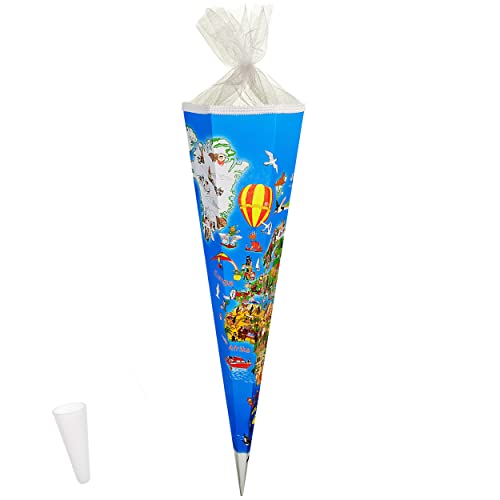 alles-meine.de GmbH Schultüte - Weltkarte - Erde & Kontinente - Länder Tiere - 35 cm - rund - mit Filzabschluß - Zuckertüte - mit/ohne Kunststoff Spitze - kompatibel mit go.. alles-meine.de GmbH Schultüte - Weltkarte - Erde & Kontinente - Länder Tiere - 35 cm - rund - mit Filzabschluß - Zuckertüte - mit/ohne Kunststoff Spitze - kompatibel mit go.. von alles-meine.de GmbH