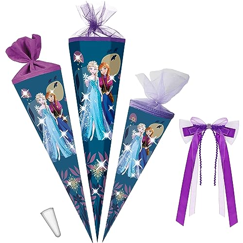 alles-meine.de GmbH Schultüte - die Eiskönigin/Frozen 35-85 cm Größe wählbar Zubehör - komplette Füllung - Zuckertüte - Tüllabschluß/Filzabschluß - eckig/rund - Mäd.. von alles-meine.de GmbH