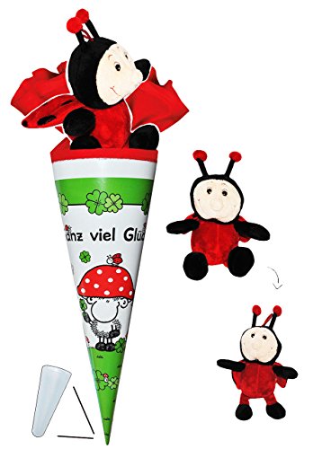 alles-meine.de GmbH Schultüte - incl. Plüschtier - Schaf Sheepworld - 50 cm - 6 eckig - mit Tüllabschluß - mit/ohne Kunststoff Spitze - Zuckertüte - Ganz viel Glück Tiere S.. von alles-meine.de GmbH