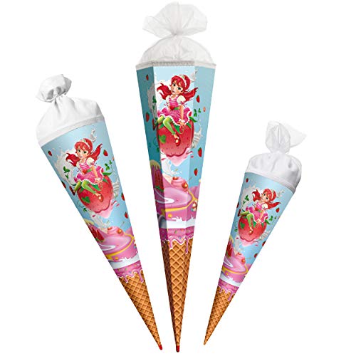 Schultüte - lustige Erdbeere - Erdbeerella - 50 cm - rund - Tüllabschluß - Zuckertüte - mit/ohne Kunststoff Spitze - Roth - Jungen Mädchen - Erdbeeren EIS -.. Schultüte - lustige Erdbeere - Erdbeerella - 50 cm - rund - Tüllabschluß - Zuckertüte - mit/ohne Kunststoff Spitze - Roth - Jungen Mädchen - Erdbeeren EIS -.. von alles-meine.de GmbH