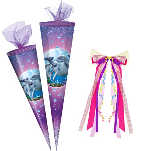alles-meine.de GmbH Schultüte - mit 3D Glitzer - Effekt ! - Delfin & Fische - 50-85 cm - Größe wählbar - inkl. Bänder Schleife - Zuckertüte - Tüllabschluß - eckig - rund - Mädc.. alles-meine.de GmbH Schultüte - mit 3D Glitzer - Effekt ! - Delfin & Fische - 50-85 cm - Größe wählbar - inkl. Bänder Schleife - Zuckertüte - Tüllabschluß - eckig - rund - Mädc.. von alles-meine.de GmbH