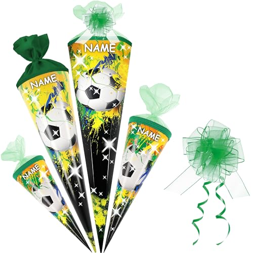 alles-meine.de GmbH Schultüte - mit 3D Glitzer - Effekt ! Fußball 35-100 cm Größe wählbar inkl. Name + Tüll Schleife - Zuckertüte - Tüllabschluß/Filzabschluß - eckig .. alles-meine.de GmbH Schultüte - mit 3D Glitzer - Effekt ! Fußball 35-100 cm Größe wählbar inkl. Name + Tüll Schleife - Zuckertüte - Tüllabschluß/Filzabschluß - eckig .. von alles-meine.de GmbH