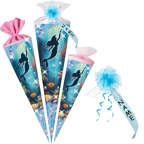 alles-meine.de GmbH Schultüte - mit 3D Glitzer - Effekt ! - Meerjungfrau - 35-85 cm - Größe wählbar - Spitze wählbar - inkl. Name + Verschluß-Schleife - Zuckertüte - Tüll - ode.. alles-meine.de GmbH Schultüte - mit 3D Glitzer - Effekt ! - Meerjungfrau - 35-85 cm - Größe wählbar - Spitze wählbar - inkl. Name + Verschluß-Schleife - Zuckertüte - Tüll - ode.. von alles-meine.de GmbH