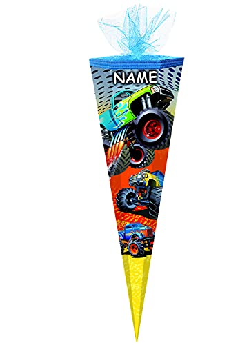 alles-meine.de GmbH Schultüte - mit 3D Glitzer - Effekt ! - Monster Truck - Auto - 50-85 cm - Größe wählbar - rund - incl. Name - mit Tüllabschluß - Zuckertüte - mit - ohne.. alles-meine.de GmbH Schultüte - mit 3D Glitzer - Effekt ! - Monster Truck - Auto - 50-85 cm - Größe wählbar - rund - incl. Name - mit Tüllabschluß - Zuckertüte - mit - ohne.. von alles-meine.de GmbH