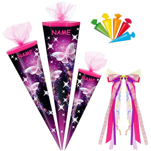 alles-meine.de GmbH Schultüte - mit 3D Glitzer - Effekt ! Schmetterling & Sterne 50-85 cm Größe wählbar inkl. Name + Bänder Schleife + 5 kleine Zuckertüten - Zuckertüte.. alles-meine.de GmbH Schultüte - mit 3D Glitzer - Effekt ! Schmetterling & Sterne 50-85 cm Größe wählbar inkl. Name + Bänder Schleife + 5 kleine Zuckertüten - Zuckertüte.. von alles-meine.de GmbH