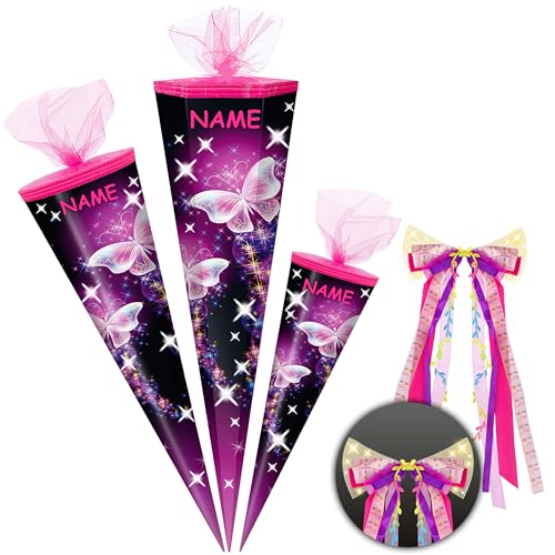 alles-meine.de GmbH Schultüte - mit 3D Glitzer - Effekt ! Schmetterling & Sterne 50-85 cm Größe wählbar inkl. Name + LED LICHT - Schleife - Zuckertüte - Tüllabschluß - .. alles-meine.de GmbH Schultüte - mit 3D Glitzer - Effekt ! Schmetterling & Sterne 50-85 cm Größe wählbar inkl. Name + LED LICHT - Schleife - Zuckertüte - Tüllabschluß - .. von alles-meine.de GmbH