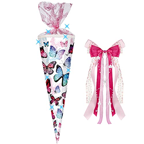 alles-meine.de GmbH Schultüte - mit 3D Glitzer - Effekt ! - Schmetterlinge - bunt - 35-100 cm - Größe wählbar - 12 eckig - incl. große Schleife - Organza Abschluß - Zuckertüte .. alles-meine.de GmbH Schultüte - mit 3D Glitzer - Effekt ! - Schmetterlinge - bunt - 35-100 cm - Größe wählbar - 12 eckig - incl. große Schleife - Organza Abschluß - Zuckertüte .. von alles-meine.de GmbH