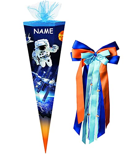 alles-meine.de GmbH Schultüte - mit 3D Glitzer - Effekt ! - Space - Astronaut - Raumfahrer - 50-85 cm - Größe wählbar - eckig - incl. Name und große Schleife - Tüllabschluß.. alles-meine.de GmbH Schultüte - mit 3D Glitzer - Effekt ! - Space - Astronaut - Raumfahrer - 50-85 cm - Größe wählbar - eckig - incl. Name und große Schleife - Tüllabschluß.. von alles-meine.de GmbH