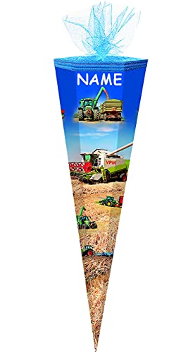alles-meine.de GmbH Schultüte - mit 3D Glitzer - Effekt ! - Traktor - Landmaschinen - 50-85 cm - Größe wählbar - 6-eckig - incl. Namen - Tüllabschluß - Zuckertüte - mit - o.. alles-meine.de GmbH Schultüte - mit 3D Glitzer - Effekt ! - Traktor - Landmaschinen - 50-85 cm - Größe wählbar - 6-eckig - incl. Namen - Tüllabschluß - Zuckertüte - mit - o.. von alles-meine.de GmbH