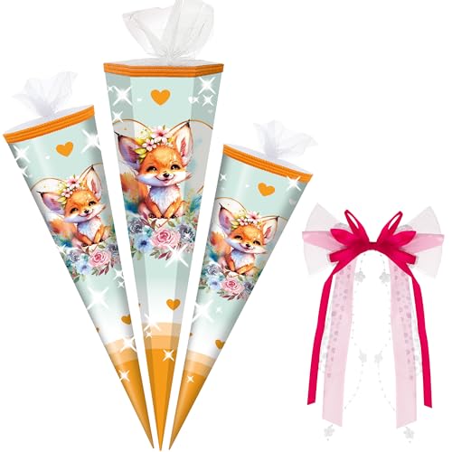 alles-meine.de GmbH Schultüte - mit 3D Glitzer - Effekt ! - süßer Fuchs - 50-85 cm - Größe wählbar - inkl. Bänder Schleife - Zuckertüte - Tüll Abschluß - eckig/rund - klein &.. alles-meine.de GmbH Schultüte - mit 3D Glitzer - Effekt ! - süßer Fuchs - 50-85 cm - Größe wählbar - inkl. Bänder Schleife - Zuckertüte - Tüll Abschluß - eckig/rund - klein &.. von alles-meine.de GmbH