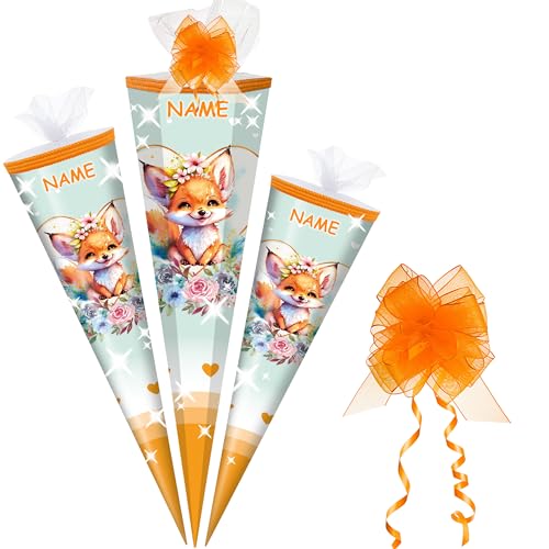 alles-meine.de GmbH Schultüte - mit 3D Glitzer - Effekt ! - süßer Fuchs - 50-85 cm - Größe wählbar - inkl. Name + Tüll Schleife - Zuckertüte - Tüll Abschluß - eckig/rund - kl.. alles-meine.de GmbH Schultüte - mit 3D Glitzer - Effekt ! - süßer Fuchs - 50-85 cm - Größe wählbar - inkl. Name + Tüll Schleife - Zuckertüte - Tüll Abschluß - eckig/rund - kl.. von alles-meine.de GmbH
