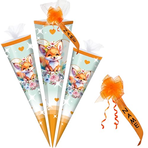 alles-meine.de GmbH Schultüte - mit 3D Glitzer - Effekt ! - süßer Fuchs - 50-85 cm - Größe wählbar - inkl. Name + Verschluß-Schleife - Zuckertüte - Tüll Abschluß - eckig/rund.. alles-meine.de GmbH Schultüte - mit 3D Glitzer - Effekt ! - süßer Fuchs - 50-85 cm - Größe wählbar - inkl. Name + Verschluß-Schleife - Zuckertüte - Tüll Abschluß - eckig/rund.. von alles-meine.de GmbH