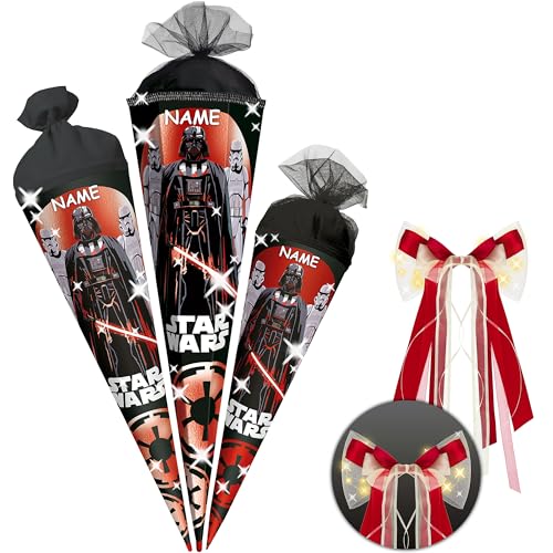 alles-meine.de GmbH Schultüte - mit Glitzer Folie - Star War - 35-85 cm - Größe wählbar - Holzspitze wählbar - inkl. Name + LED LICHT - Schleife - Zuckertüte - Tüll - oder Filz.. alles-meine.de GmbH Schultüte - mit Glitzer Folie - Star War - 35-85 cm - Größe wählbar - Holzspitze wählbar - inkl. Name + LED LICHT - Schleife - Zuckertüte - Tüll - oder Filz.. von alles-meine.de GmbH