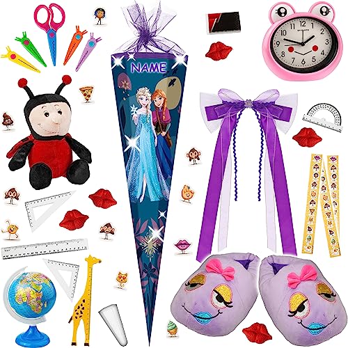 alles-meine.de GmbH Schultüte mit Glitzer - Strass Steinen ! - die Eiskönigin/Frozen 35-85 cm Größe wählbar inkl. komplette Füllung + Name + Bänder Schleife + Kunst.. alles-meine.de GmbH Schultüte mit Glitzer - Strass Steinen ! - die Eiskönigin/Frozen 35-85 cm Größe wählbar inkl. komplette Füllung + Name + Bänder Schleife + Kunst.. von alles-meine.de GmbH