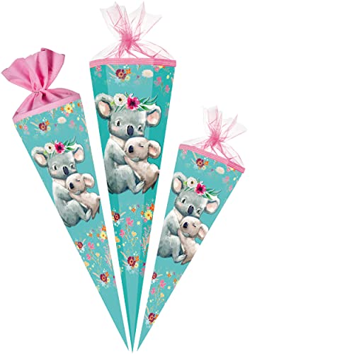 alles-meine.de GmbH Schultüte - süße Koala Familie 35-85 cm Größe wählbar Zubehör Spitze - Zuckertüte - Tüllabschluß/Filzabschluß - eckig/rund - Mädchen - klein & gro.. von alles-meine.de GmbH