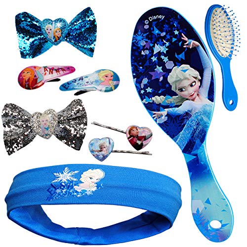 alles-meine.de GmbH Set Haarbürste + Haarschmuck - die Eiskönigin - Frozen - Kinderschmuck - für Mädchen/Kinder - Schmuck Haarschmuck - Haarband/Stirnband - Haargummi Haars.. von alles-meine.de GmbH