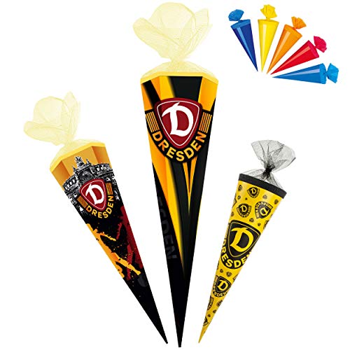 alles-meine.de GmbH Set Schultüte + 5 kleine Zuckertüten - SG Dynamo Dresden/SGD Fußball - 50 cm - 6 eckig - Tüllabschluß - Zuckertüte - mit/ohne Kunststoff Spitze - Jungen.. von alles-meine.de GmbH