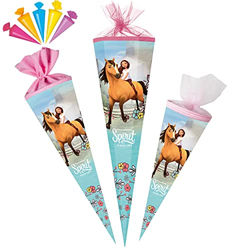 Set Schultüte + 5 kleine Zuckertüten - Spirit - der Wilde Mustang - Pferd - 70 cm - rund - Filzabschluß - Zuckertüte - mit/ohne Kunststoff Spitze - Nestle.. Set Schultüte + 5 kleine Zuckertüten - Spirit - der Wilde Mustang - Pferd - 70 cm - rund - Filzabschluß - Zuckertüte - mit/ohne Kunststoff Spitze - Nestle.. von alles-meine.de GmbH