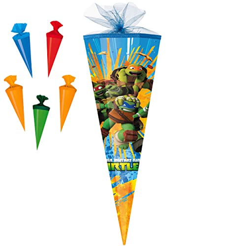 alles-meine.de GmbH Set Schultüte + 5 kleine Zuckertüten - Teenage Mutant - Hero Ninja Turtles - 35 cm - rund - mit Tüllabschluß - Zuckertüte - mit/ohne Kunststoff Spitze.. von alles-meine.de GmbH