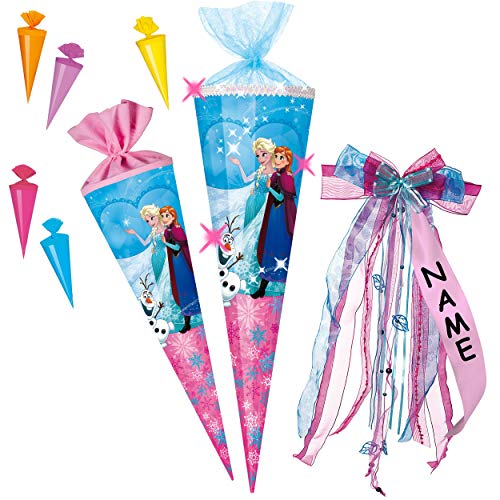 alles-meine.de GmbH Set Schultüte + 5 kleine Zuckertüten - die Eiskönigin - Frozen - 100 cm - 12 eckig - incl. individueller großer Schleife - mit Namen - Organza Abschlu.. alles-meine.de GmbH Set Schultüte + 5 kleine Zuckertüten - die Eiskönigin - Frozen - 100 cm - 12 eckig - incl. individueller großer Schleife - mit Namen - Organza Abschlu.. von alles-meine.de GmbH