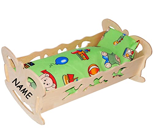 alles-meine.de GmbH Set: Puppenwiege/Puppenbett - Schmetterling - Jungen Farben - incl. Name - aus Naturholz - für Puppen - incl. Bettzeug - Decke & Kopfkissen - Holz Wiege.. alles-meine.de GmbH Set: Puppenwiege/Puppenbett - Schmetterling - Jungen Farben - incl. Name - aus Naturholz - für Puppen - incl. Bettzeug - Decke & Kopfkissen - Holz Wiege.. von alles-meine.de GmbH
