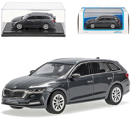 alles-meine.de GmbH Skod. Octavia IV Kombi Quarz Grau Metallic Modell Ab 2019 1/43 Abrex Modell Auto mit individiuellem Wunschkennzeichen von alles-meine.de GmbH