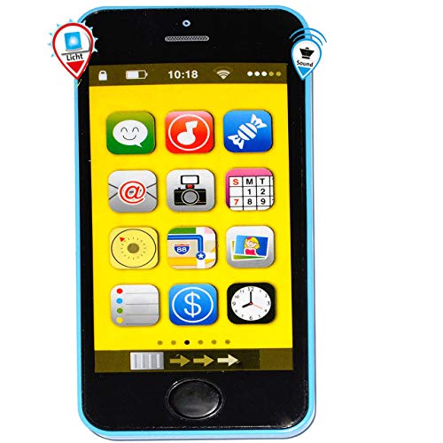 alles-meine.de GmbH Smartphone - Handy mit 40 Sound´s & Musik & Licht - BLAU - für Kinder/Jungen & Mädchen - Auto - elektrisches Kinderhandy - Telefon - Lernhandy/Kindert.. von alles-meine.de GmbH