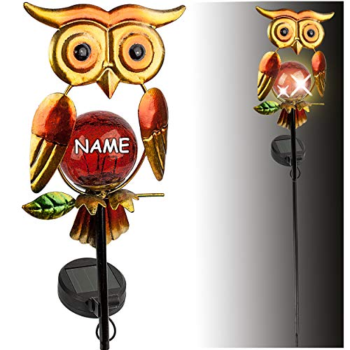 alles-meine.de GmbH Solar - LED Licht - lustige Eule - auf dem AST - gelb & orange - 55 cm - inkl. Name - Leuchte - Solarblume - Garten Wetterfest für Innen Außen - handbemaltes .. alles-meine.de GmbH Solar - LED Licht - lustige Eule - auf dem AST - gelb & orange - 55 cm - inkl. Name - Leuchte - Solarblume - Garten Wetterfest für Innen Außen - handbemaltes .. von alles-meine.de GmbH