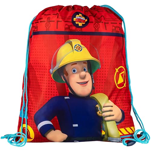 alles-meine.de GmbH Sportbeutel - Turnbeutel - Schuhbeutel__ Feuerwehrmann Sam Jones - abwischbar & wasserabweisend - für Kinder - Schulbeutel Kindergarten - Jungen/Sportt.. von alles-meine.de GmbH