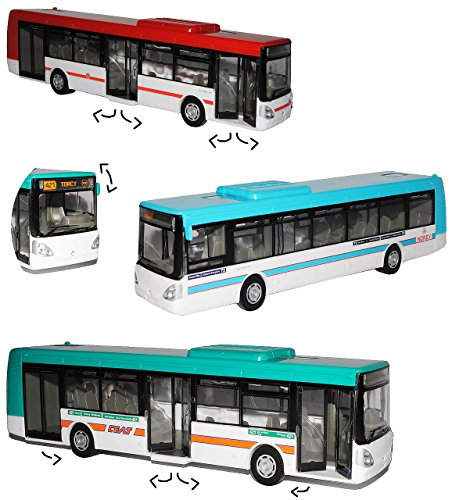 alles-meine.de GmbH Stadtbus/Linienbus Bus - Irisbus Citelis - Auto Modell Maßstab 1/43 - Türen Lassen Sich Öffnen - für Kinder/Deko - zum Spielen aus Plastik/Kunststoff - .. von alles-meine.de GmbH