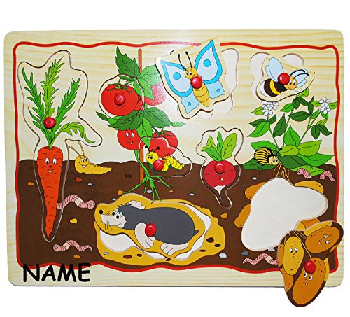 alles-meine.de GmbH Steckpuzzle mit Griffen - Gemüse/Essen - incl. Name - aus Holz - 8 Teile - großes Holzpuzzle/Einlegepuzzle - Griff Legespiel - Rahmenpuzzle/Kinderpu.. alles-meine.de GmbH Steckpuzzle mit Griffen - Gemüse/Essen - incl. Name - aus Holz - 8 Teile - großes Holzpuzzle/Einlegepuzzle - Griff Legespiel - Rahmenpuzzle/Kinderpu.. von alles-meine.de GmbH