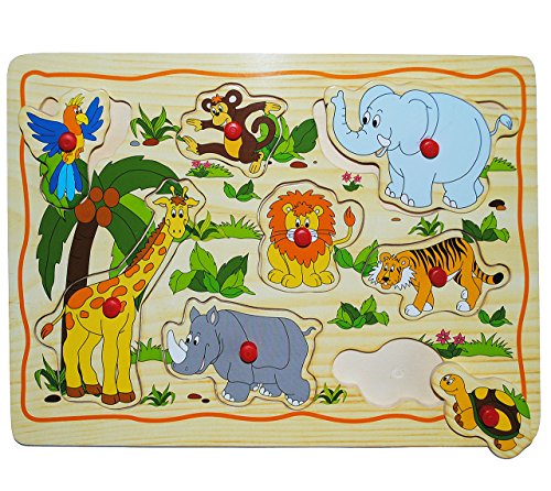 alles-meine.de GmbH Steckpuzzle mit Griffen - Zoo Tiere/Giraffe - Elefant - aus Holz - 8 Teile - großes Holzpuzzle/Einlegepuzzle - Griff Legespiel - Rahmenpuzzle/Kinder.. alles-meine.de GmbH Steckpuzzle mit Griffen - Zoo Tiere/Giraffe - Elefant - aus Holz - 8 Teile - großes Holzpuzzle/Einlegepuzzle - Griff Legespiel - Rahmenpuzzle/Kinder.. von alles-meine.de GmbH