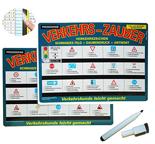 alles-meine.de GmbH Stift + Pressogramm: schreib und wisch Weg - Verkehrszeichen/Verkehrserziehung Straßenschilder - Schilder Fahrschule - Radfahrer Fußgänger - Schule + Vorsch.. von alles-meine.de GmbH