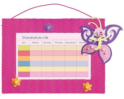 alles-meine.de GmbH Stundenplan zum Basteln - Schmetterling Schulanfang Schulbeginn Schulstart Bastelset Komplettpackung Creativset Blume alles-meine.de GmbH Stundenplan zum Basteln - Schmetterling Schulanfang Schulbeginn Schulstart Bastelset Komplettpackung Creativset Blume von alles-meine.de GmbH