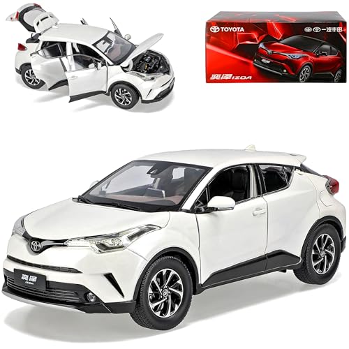 alles-meine.de GmbH T*o*y*o*t*a C-HR SUV Weiss 1. Generation 2016-2023 1/18 Modell Modell Auto mit individiuellem Wunschkennzeichen von alles-meine.de GmbH