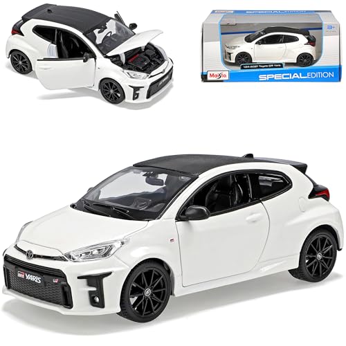 alles-meine.de GmbH T*o*y*o*t*a Yaris GR XP21 Weiss Ab 2020 1/24 Modell Auto mit individiuellem Wunschkennzeichen von alles-meine.de GmbH