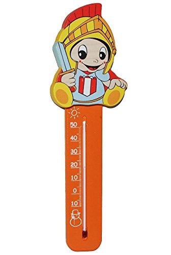 alles-meine.de GmbH Thermometer - Ritter - aus Holz - für Kinder - Kinderthermometer - Wandthermometer/Kinderzimmer - Wärme Kälte - Holzthermometer - Analog Baby & Kind - Babys.. von alles-meine.de GmbH