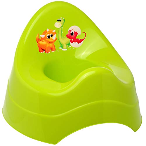 alles-meine.de GmbH Töpfchen/Nachttopf/Babytopf - grün - apfelgrün Tiere - Dinosaurier - Dino Bieco - mit großer Lehne + Spritzschutz - Babytöpfchen/Kindertopf/Lerntö.. von alles-meine.de GmbH