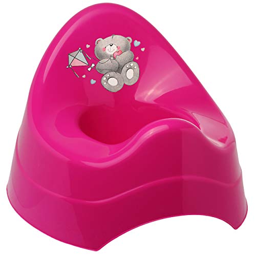 alles-meine.de GmbH Töpfchen/Nachttopf/Babytopf - pink - rosa Tiere - Teddybär - Teddy Bieco - mit großer Lehne + Spritzschutz - Babytöpfchen/Kindertopf/Lerntöpfchen .. von alles-meine.de GmbH