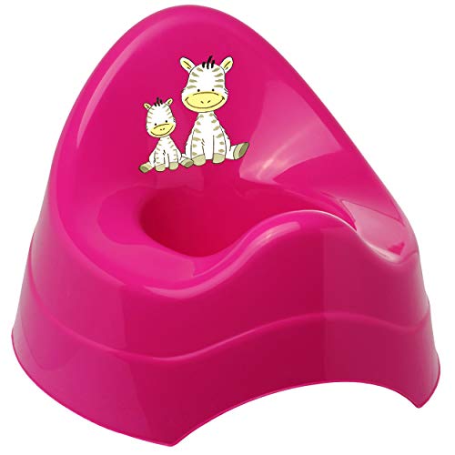 alles-meine.de GmbH Töpfchen/Nachttopf/Babytopf - pink - rosa Tiere - Zebra Bieco - mit großer Lehne + Spritzschutz - Babytöpfchen/Kindertopf/Lerntöpfchen - Toiletten.. von alles-meine.de GmbH