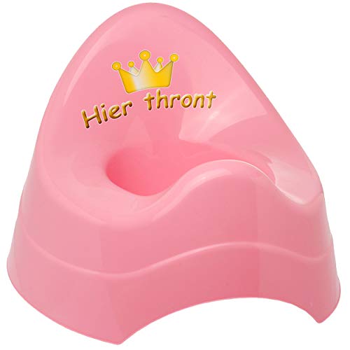 alles-meine.de GmbH Töpfchen/Nachttopf/Babytopf - rosa - pink Hier thront Bieco - mit großer Lehne + Spritzschutz - Babytöpfchen/Kindertopf/Lerntöpfchen - Toilettentr.. von alles-meine.de GmbH