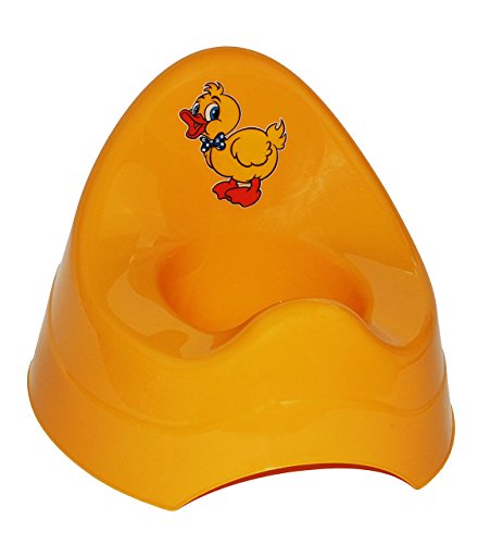 alles-meine.de GmbH Töpfchen/Nachttopf - groß - mit großer Lehne + Spritzschutz - gelb Ente - Babytöpfchen/Kindertopf/Lerntöpfchen - Toilettentrainer Klositz WC Sitz Toilet.. von alles-meine.de GmbH