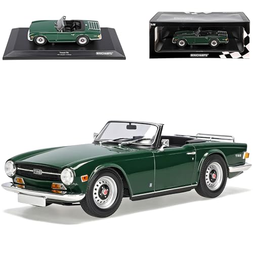 alles-meine.de GmbH Triumph TR6 Cabrio Grün 1968-1976 limitiert 504 Stück 1/18 Minichamps Modell Auto mit individiuellem Wunschkennzeichen von alles-meine.de GmbH