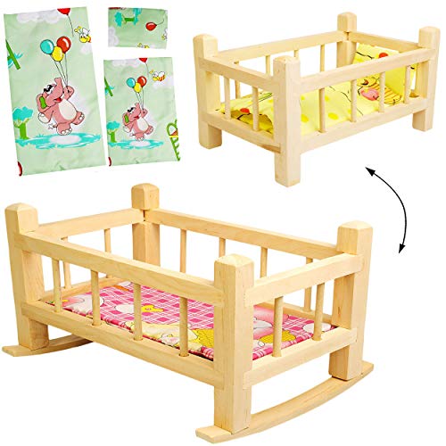 alles-meine.de GmbH UMBAUBAR - großes Holz - Puppenbett & Puppenwiege - 43 cm groß - mit Bettzeug - aus Naturholz - Holzwiege Schaukelbett - für Puppen groß - Bett Holzpuppenwieg.. alles-meine.de GmbH UMBAUBAR - großes Holz - Puppenbett & Puppenwiege - 43 cm groß - mit Bettzeug - aus Naturholz - Holzwiege Schaukelbett - für Puppen groß - Bett Holzpuppenwieg.. von alles-meine.de GmbH
