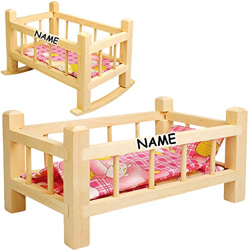 alles-meine.de GmbH UMBAUBAR - großes Holz - Puppenbett & Puppenwiege - inkl. Name - 43 cm groß - mit Bettzeug - aus Naturholz - Holzwiege Schaukelbett - für Puppen groß - Bett H.. alles-meine.de GmbH UMBAUBAR - großes Holz - Puppenbett & Puppenwiege - inkl. Name - 43 cm groß - mit Bettzeug - aus Naturholz - Holzwiege Schaukelbett - für Puppen groß - Bett H.. von alles-meine.de GmbH