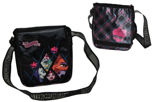 alles-meine.de GmbH Umhängetasche/Schultertasche Monster High abwischbar groß - Kindertasche Tasche Stoff Mädchen Kindergartentasche Tragetasche von alles-meine.de GmbH